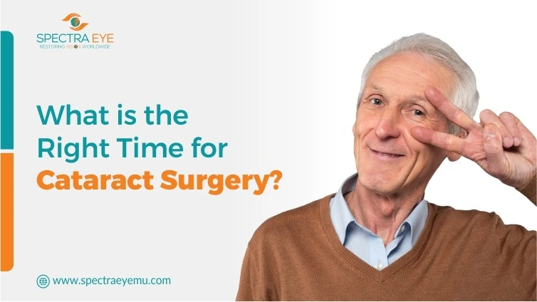 Senior Man Promoting Cataract Surgery